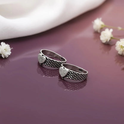 Silver Enchanting Heart Love Toe Rings