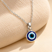 Silver Evil Eye Different Colors Pendant Necklace for Protection
