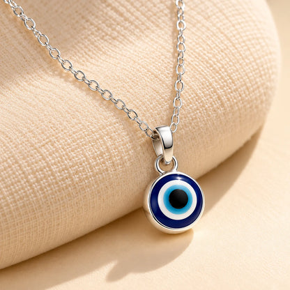 Silver Evil Eye Different Colors Pendant Necklace for Protection