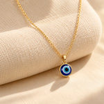 Silver Evil Eye Different Colors Pendant Gold Polish Necklace for Protection