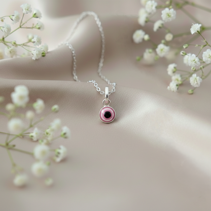 Silver Evil Eye Different Colors Pendant Necklace for Protection