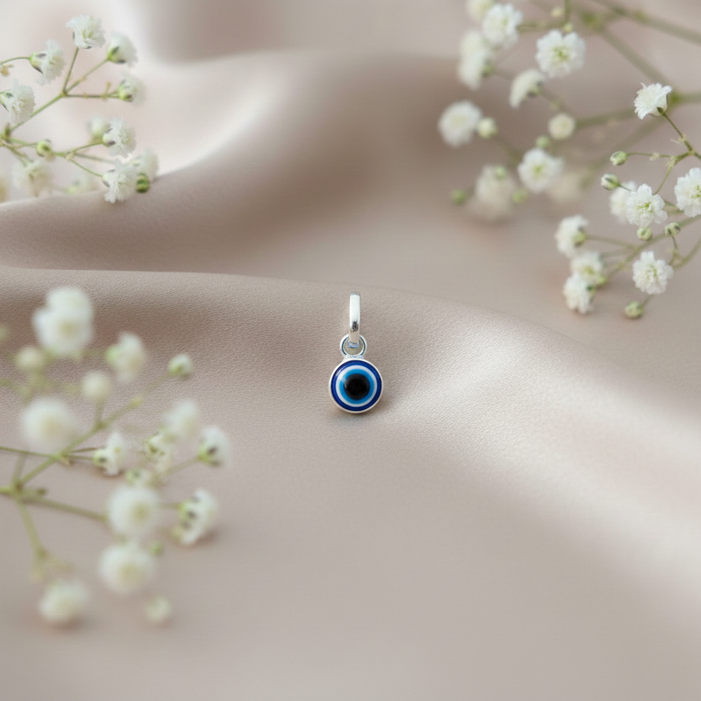 Silver Evil Eye Different Colors Pendant Necklace for Protection