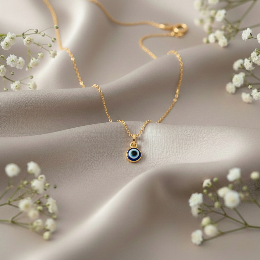 Silver Evil Eye Different Colors Pendant Necklace for Protection