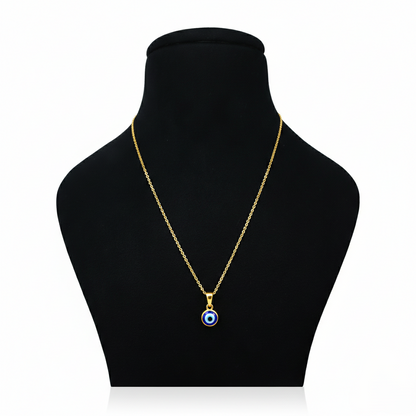 Silver Evil Eye Different Colors Pendant Gold Polish Necklace for Protection