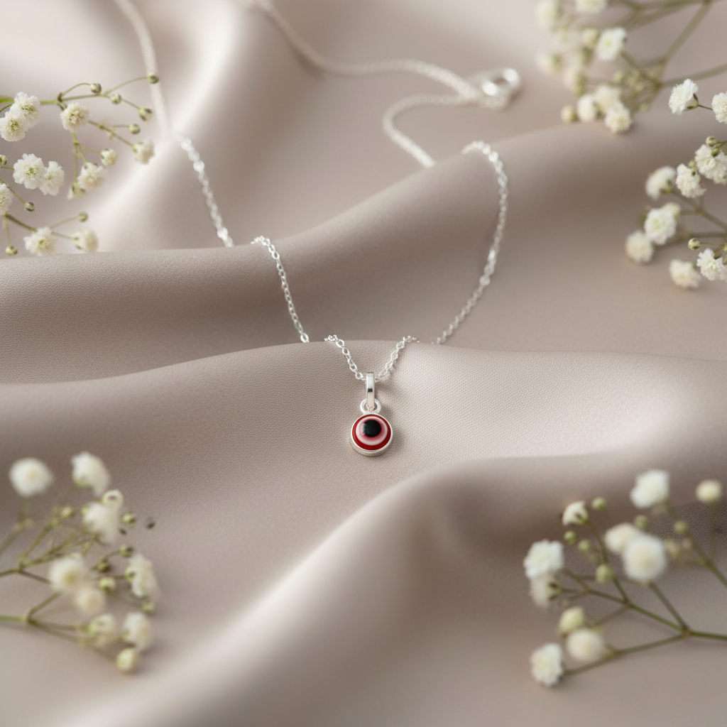 Silver Evil Eye Different Colors Pendant Necklace for Protection