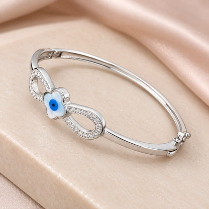 Silver Fashionable Evil Eye Kada
