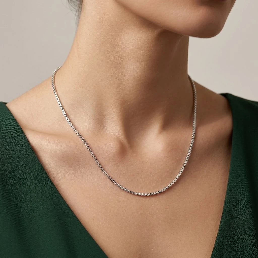 Silver Flexible Intertwine Girls Chain