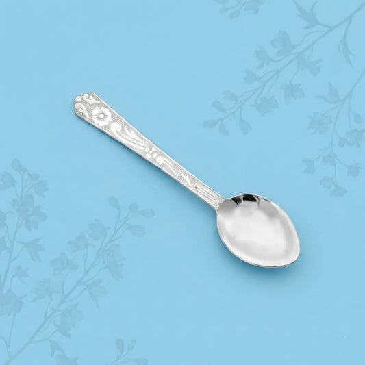 Silver Flower Design Spoon