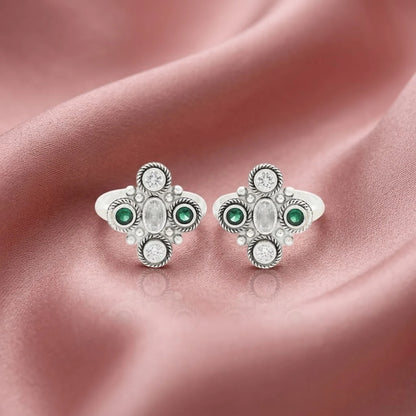 Silver Glamour Minimalist Toe Rings