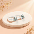 Silver Gleaming Green Toe Rings