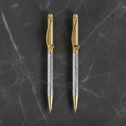 Silver Gold Polish with Heart Design Pen (2 pcs Combo)