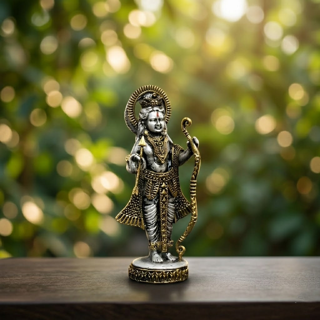 Silver and Gold Ram Lalla Idol Divine Shri Ram Murti