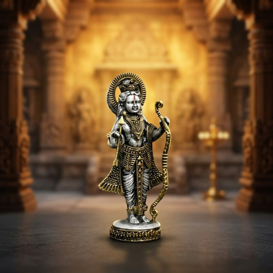 Silver and Gold Ram Lalla Idol Divine Shri Ram Murti
