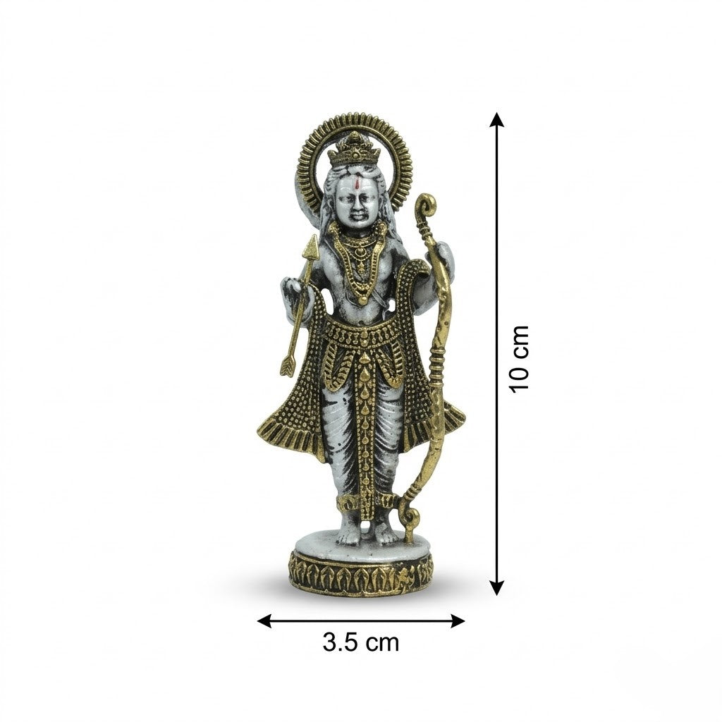 Silver and Gold Ram Lalla Idol Divine Shri Ram Murti