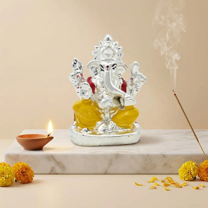Silver Gouri Nandan Ganesh Murti