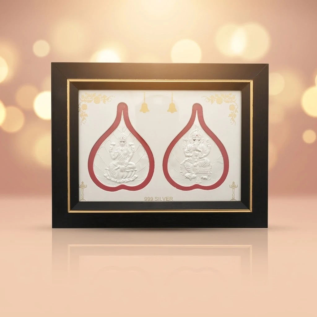 Silver Greatest Gods Lakshmi ji Ganesh Ji One Frame