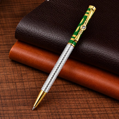Silver Green Design Pen