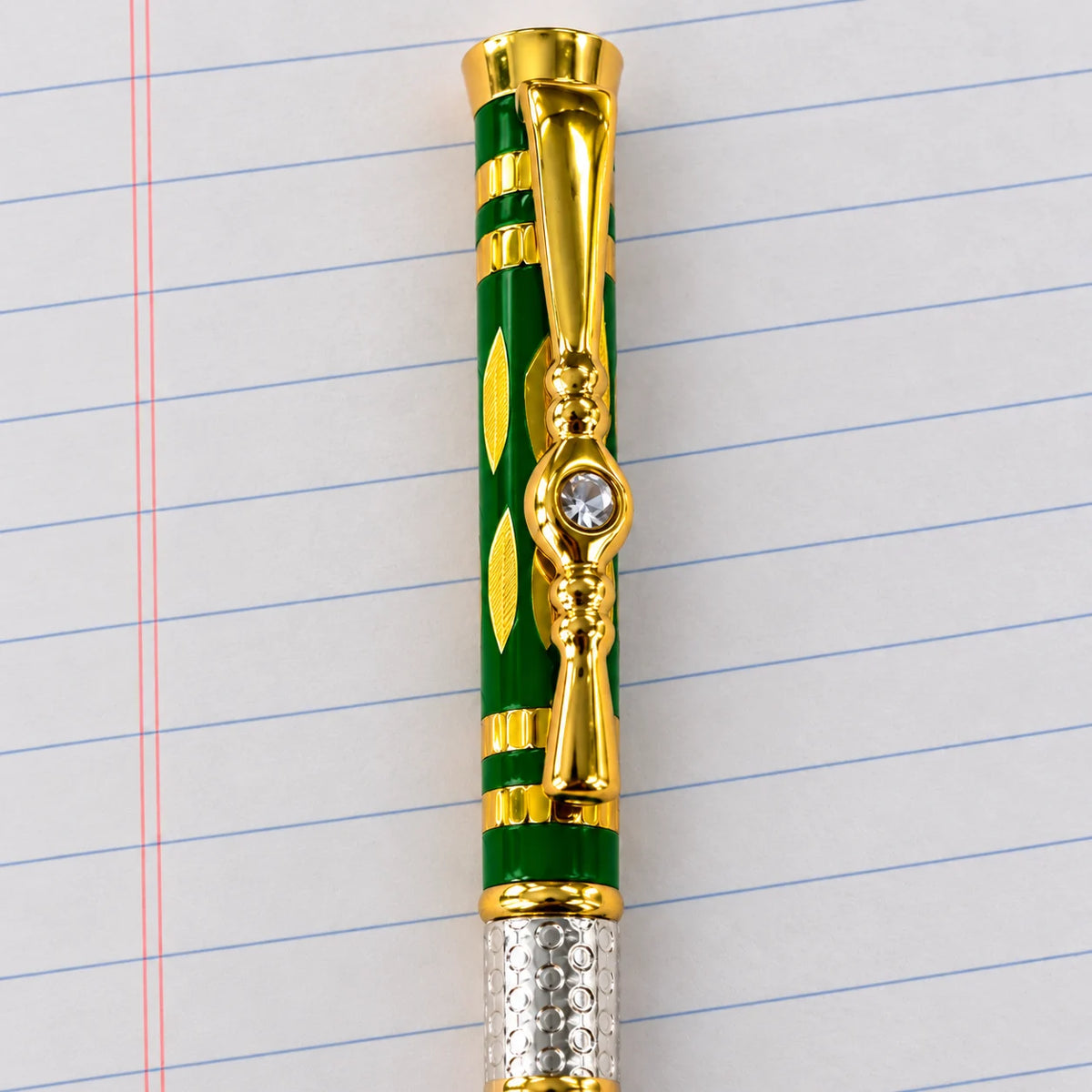 Silver Green Design Pen