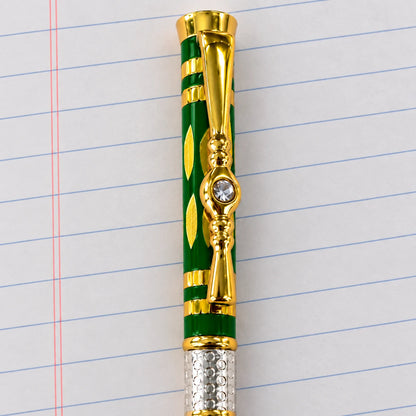 Silver Green Design Pen