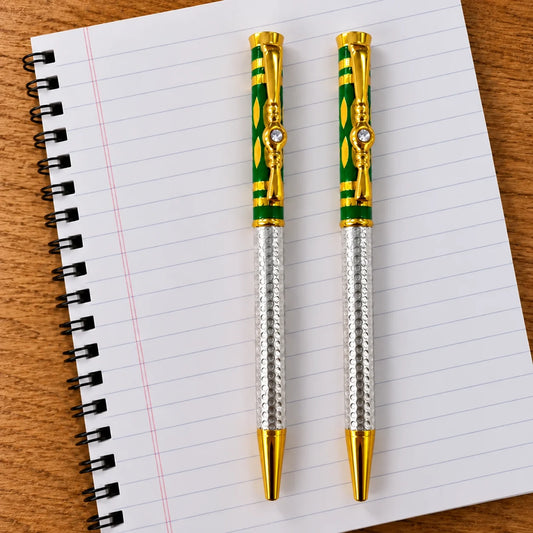 Silver Green Design Pen