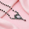 Silver Green and Purple Gem Stone Drop Design MangalSutra for Girls