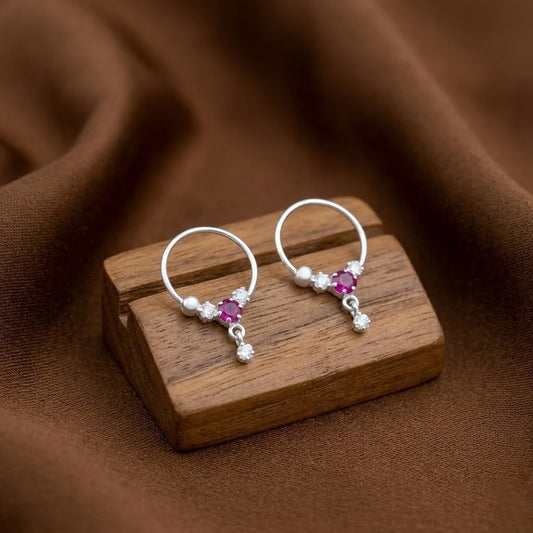 Silver Half-Hoop Earrings for Women