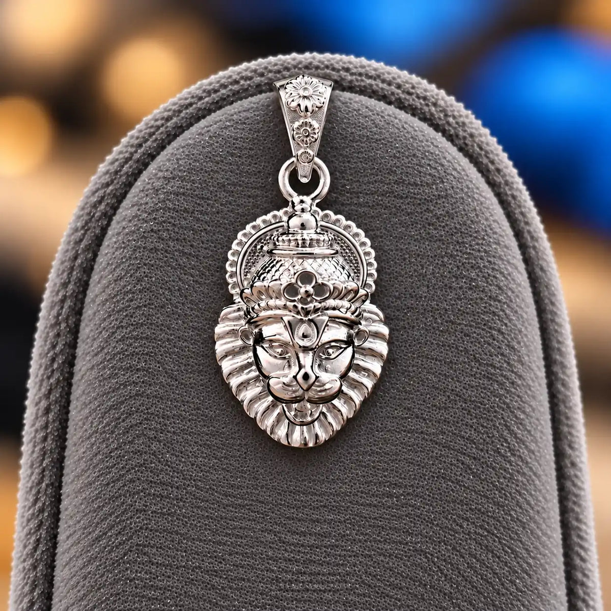Silver Hanuman Ji Face Pendant