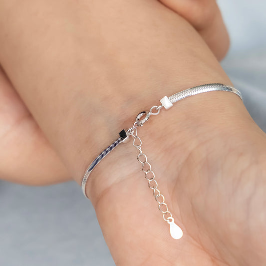 Silver Heart Charm Bracelet for women
