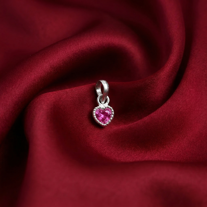 Silver Heart Pendant Earrings Combo Set