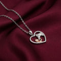 Silver "Horse Lover" Heart Necklace for Girls