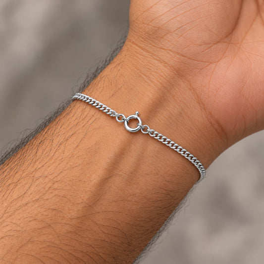 Silver Horseshoe Rudraksha Bracelet for Boys & Girls