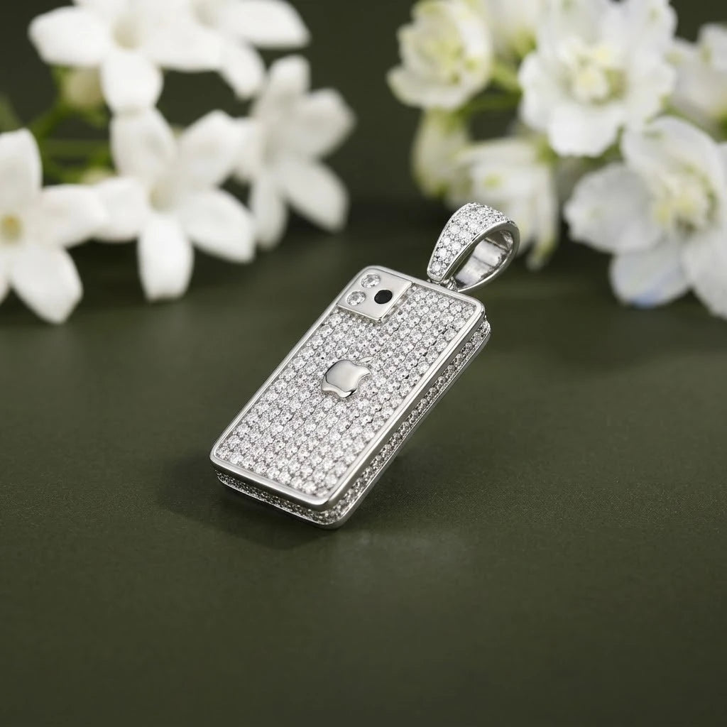 Silver I phone 12 Pendent