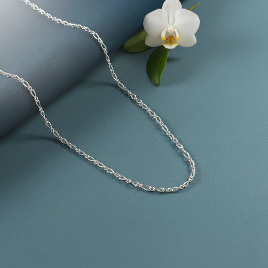 Silver Infinity Twist Chain Elegant Daily Wear for Women
