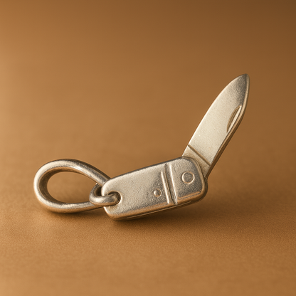 Silver Knife(chaku) Design Pendant