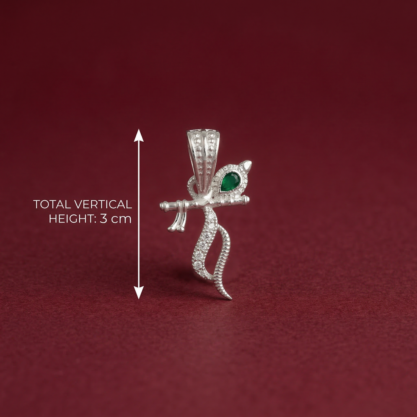 Silver Krishna Flute Pendant for Men & Women