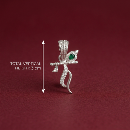 Silver Krishna Flute Pendant for Men & Women