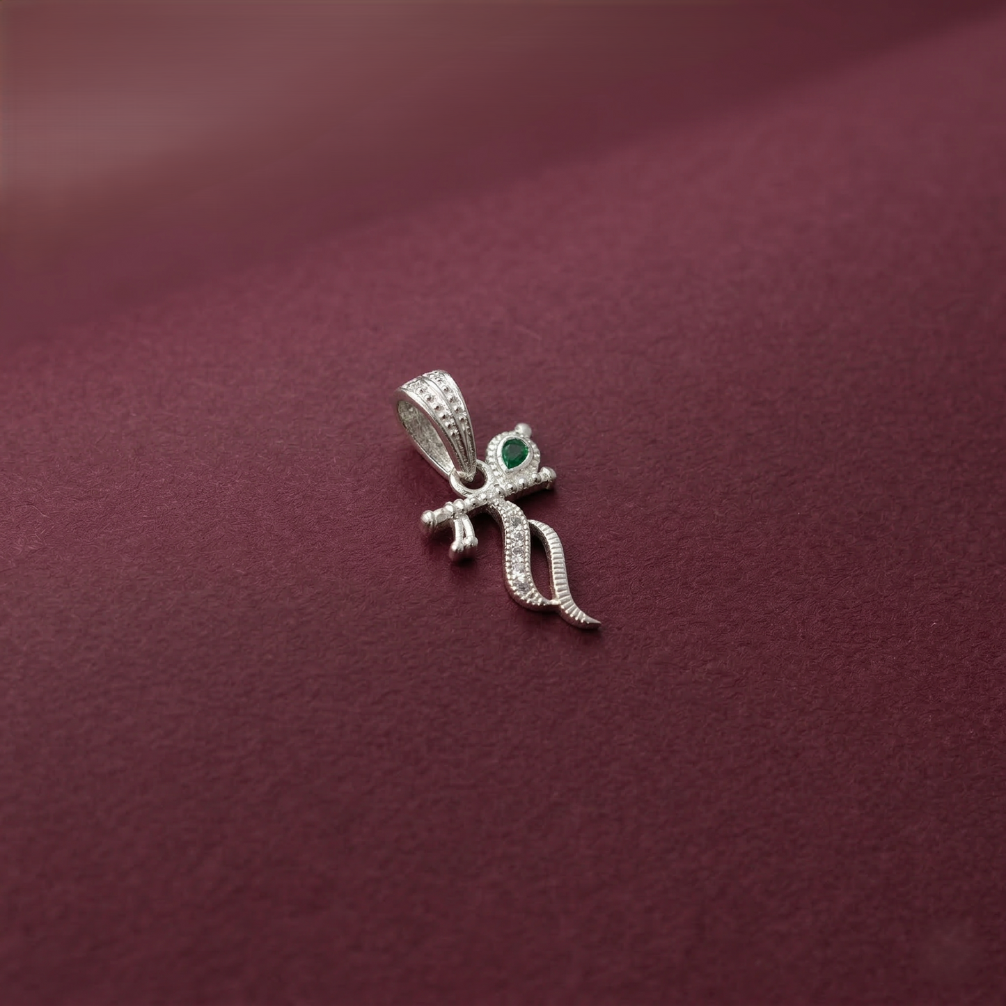 Silver Krishna Flute Pendant for Men & Women