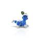 Cute Silver Little Krishna Blue Colour Statue, Khushbu Jewellers