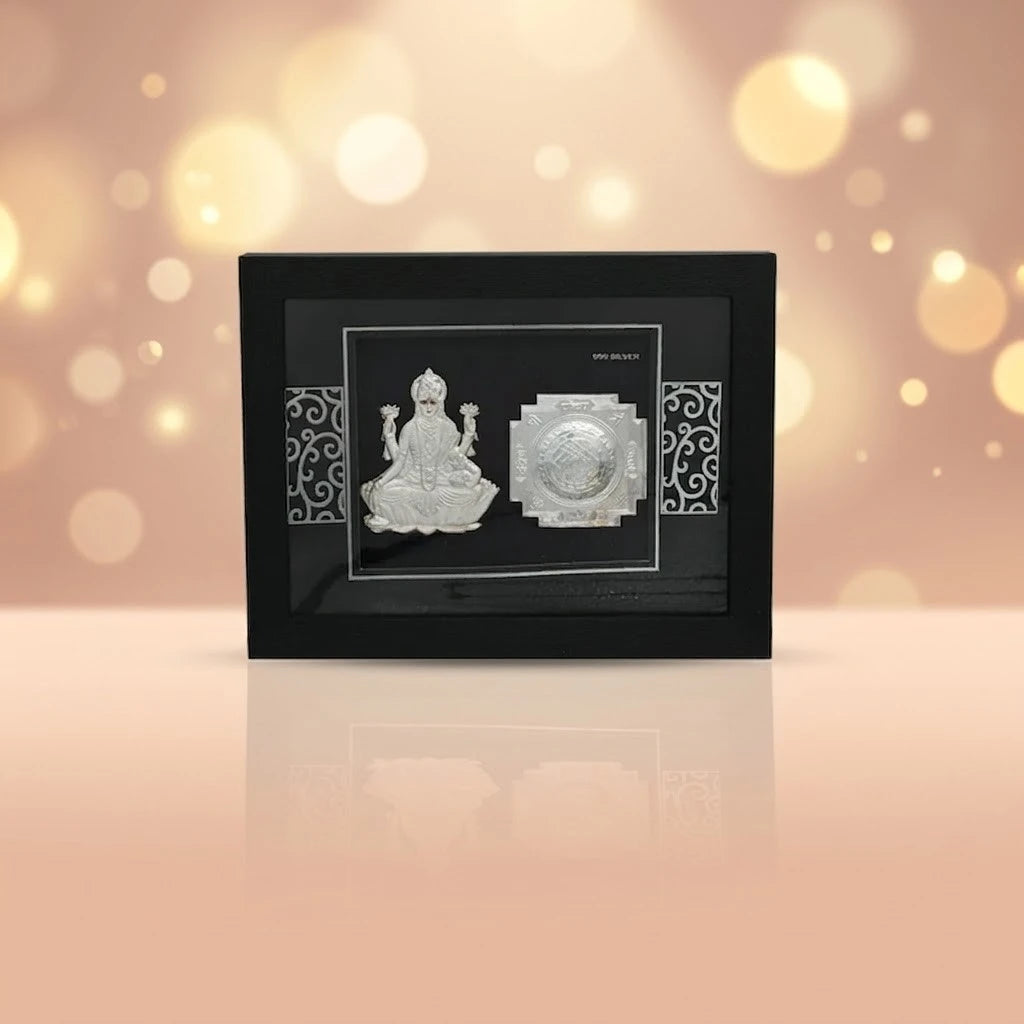 Silver Laxmi ji Frame