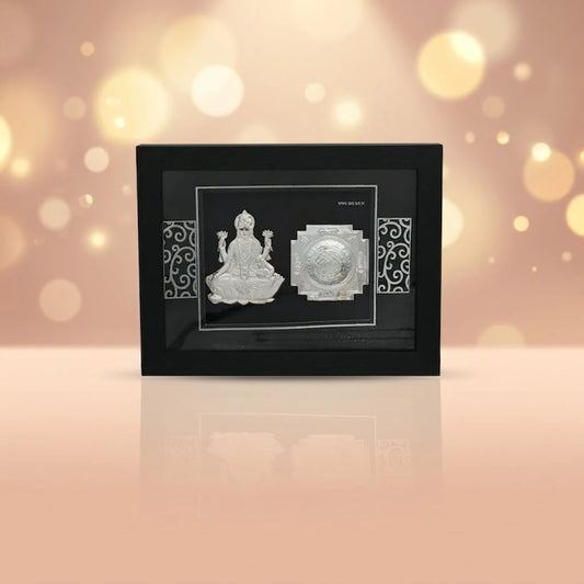 Silver Laxmi ji Frame