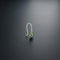 Silver Light Green Gem Stone Flower Design Nosepin for Girls