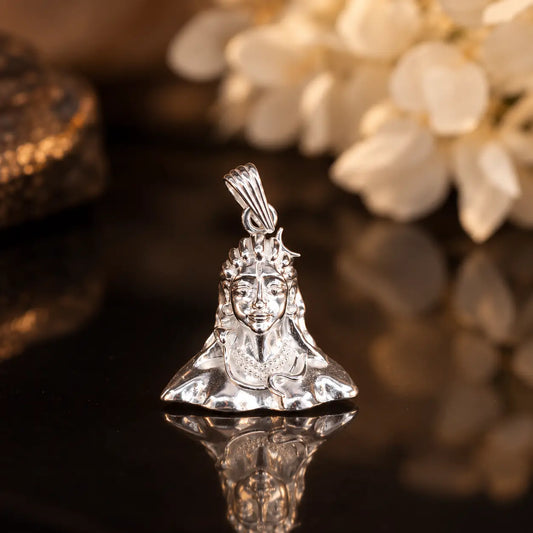 Silver Lord Shiva Pendant  | Mahadev Face Design
