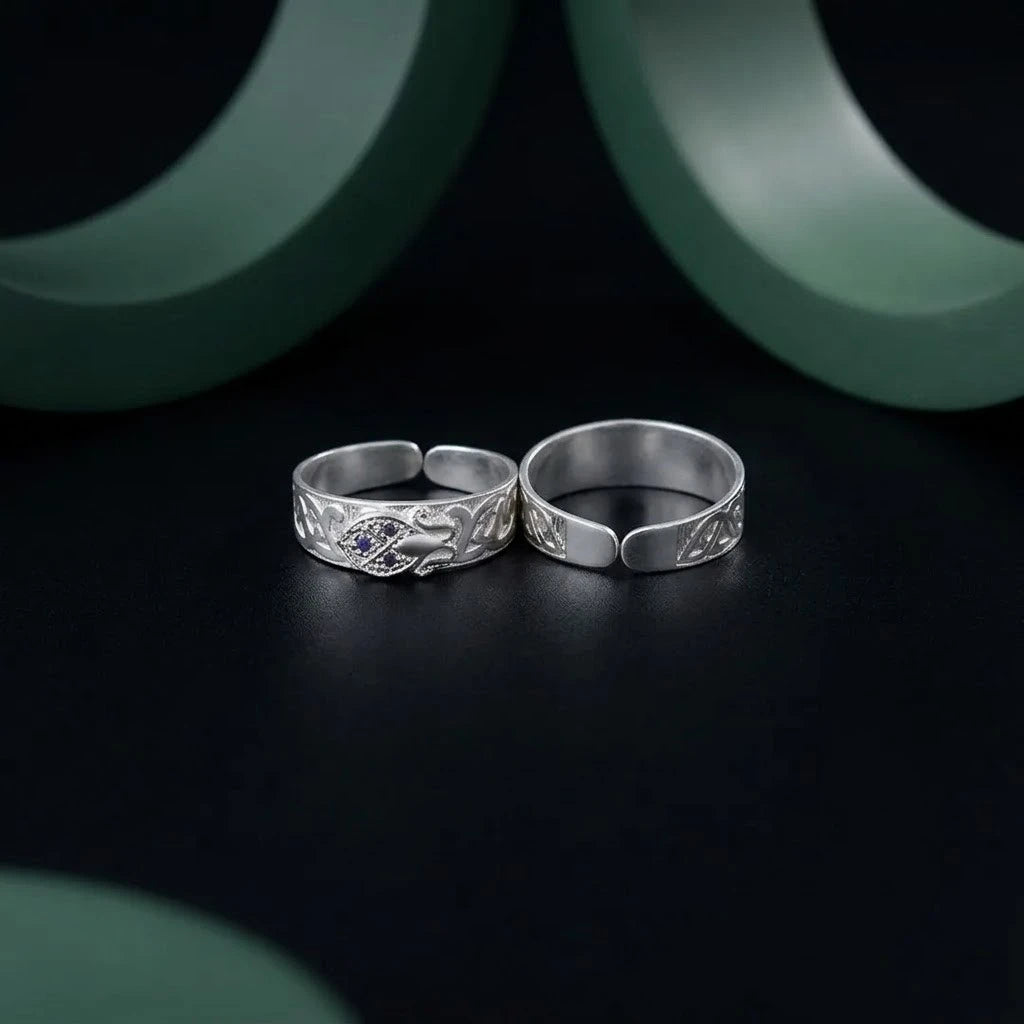 Silver Lotus Design Bichhiya for Girls