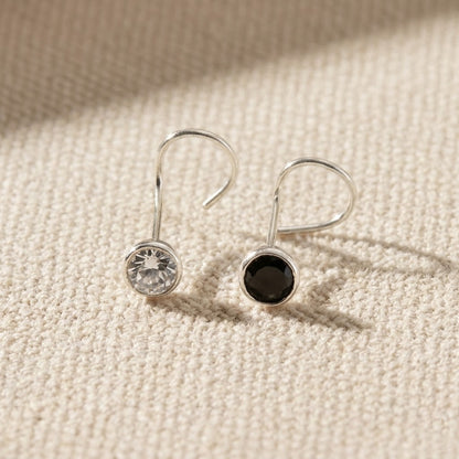 Silver Nose Pin with Round Multicolour Stones