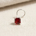 Silver Nose Pin with Square Multicolour Stones
