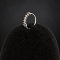 Silver Nose Ring with Twisted Wire Wrap & Textured Hoop Design