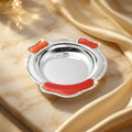 Silver Orange Border Plate
