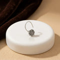 Silver Oxidised Flower Design Nosepin