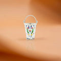 Silver Peacock Pattern Bucket