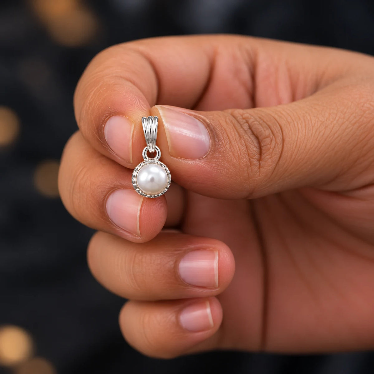 Silver Pearl Pendant for Women